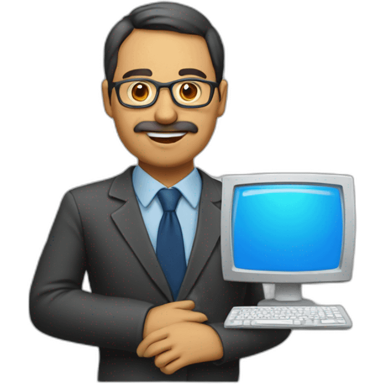 man-teacher-techie-computer emoji