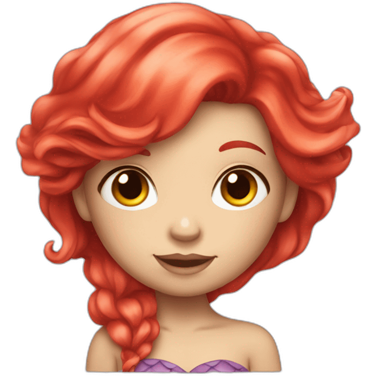 red haired cute mermaid emoji