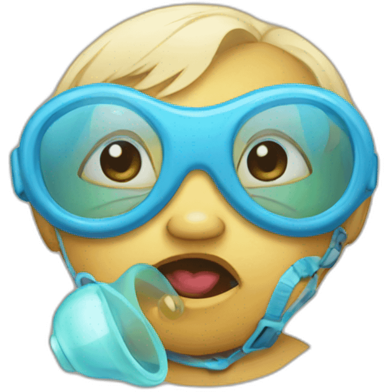 old baby with pacifier emoji