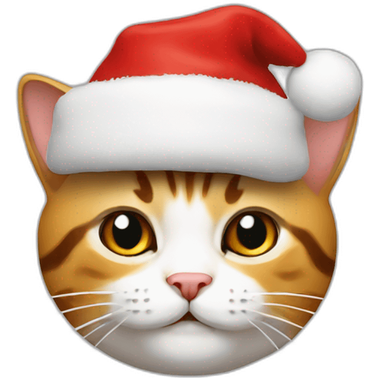 Gato con gorro de navidad emoji