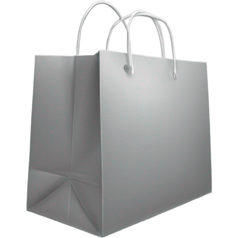 Grey shopping package emoji