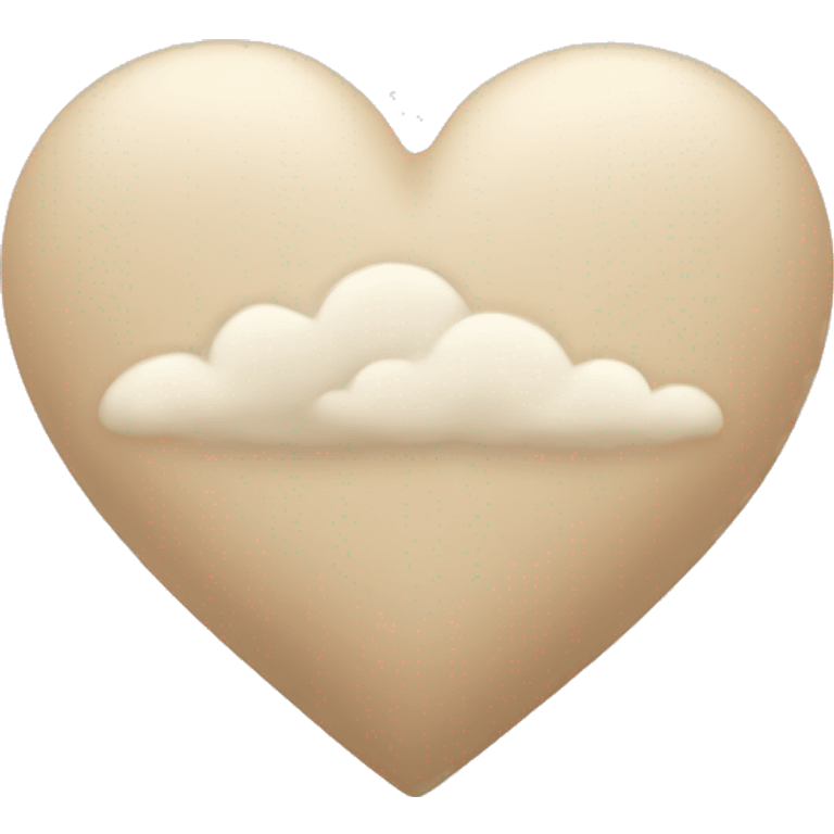 beige heart + cloud emoji