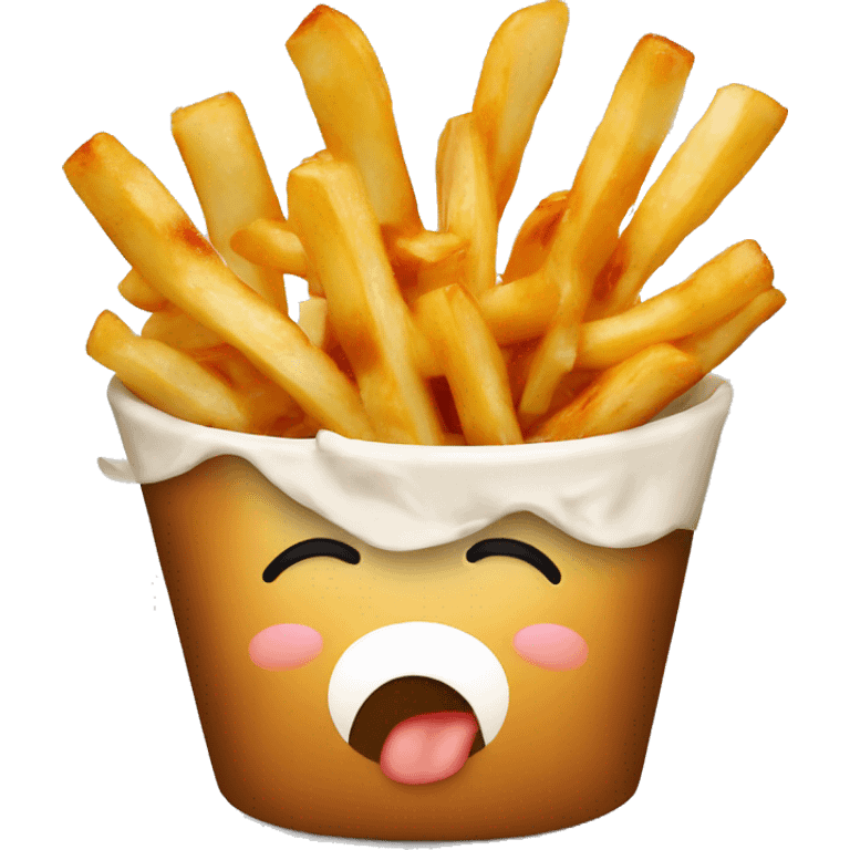 poutine qui ange une poutine emoji