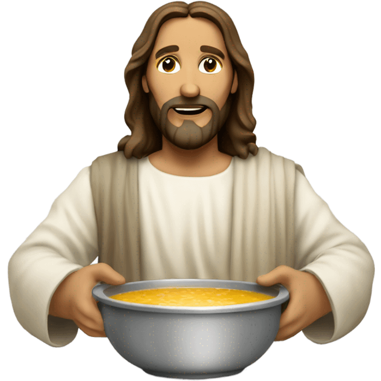 Jesus Christ soup kitchen emoji