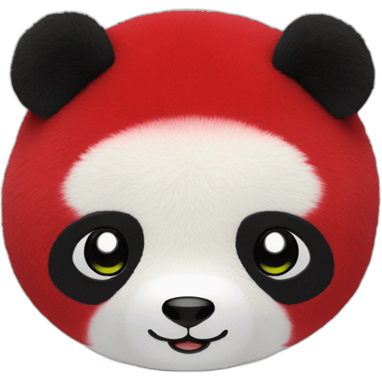 Panda rouge peluche emoji