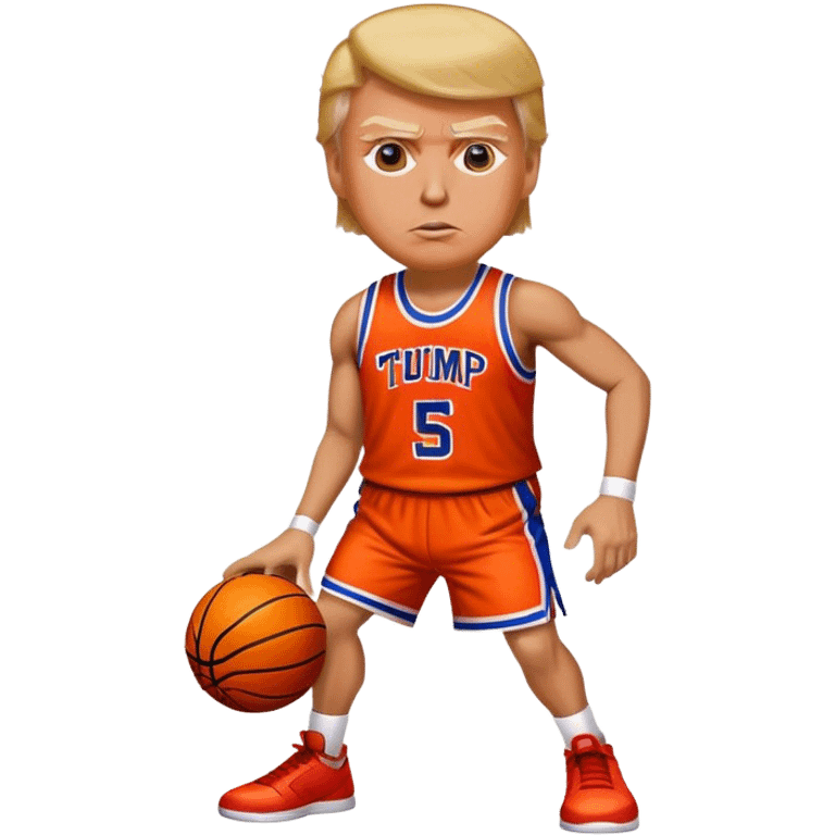 Donald Trump playing basketball emoji