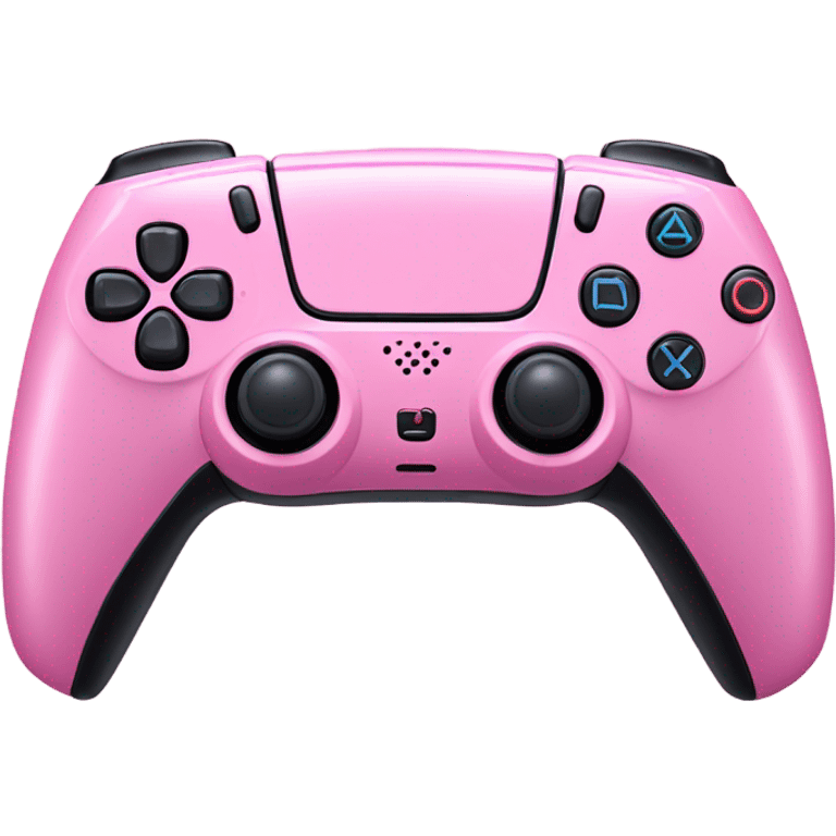 Pink ps5 controller with a bow emoji