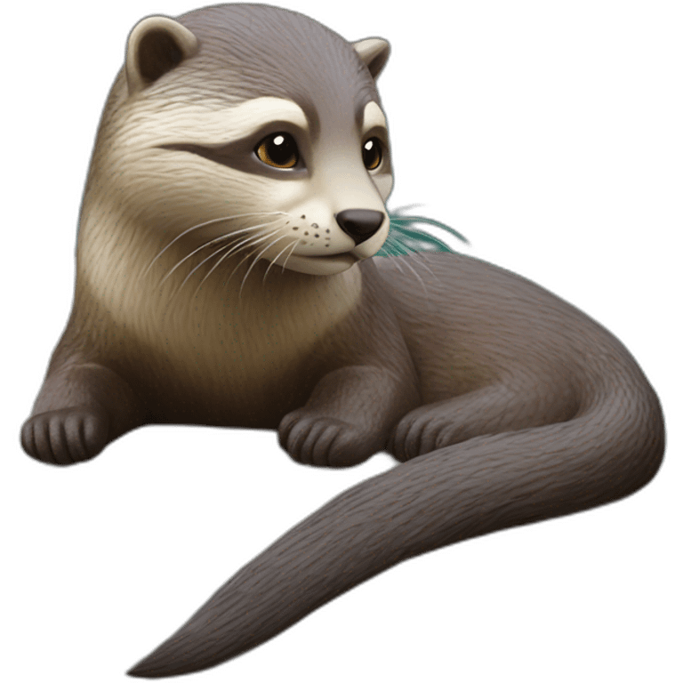 Chat sur une loutre emoji