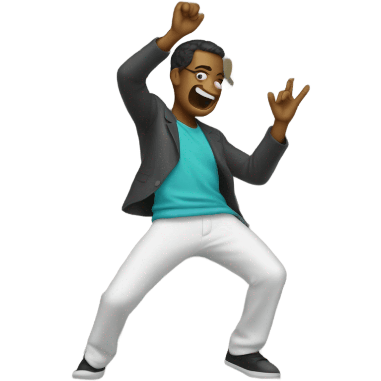 A guy dabbing  emoji