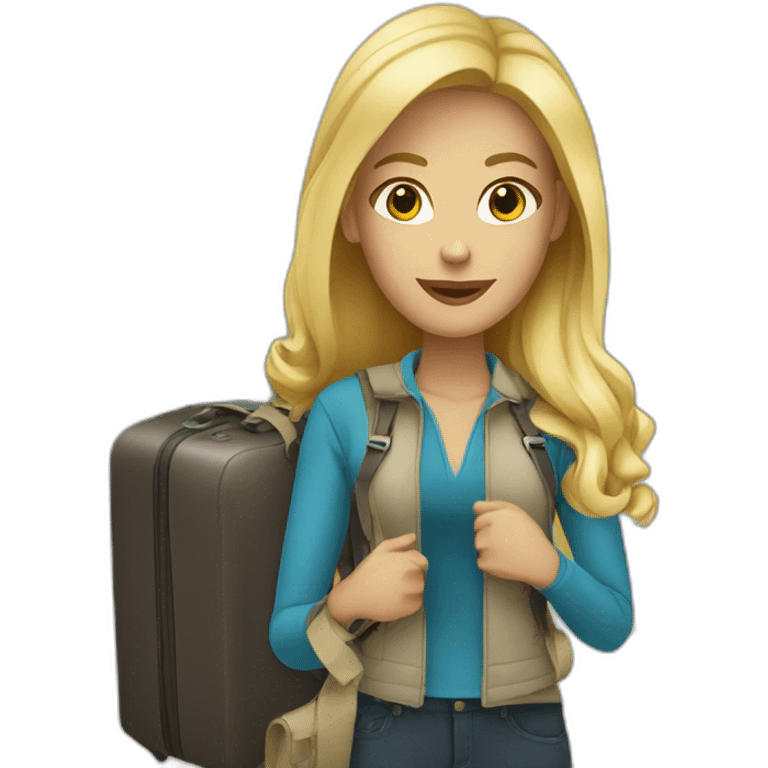  blonde woman travel emoji