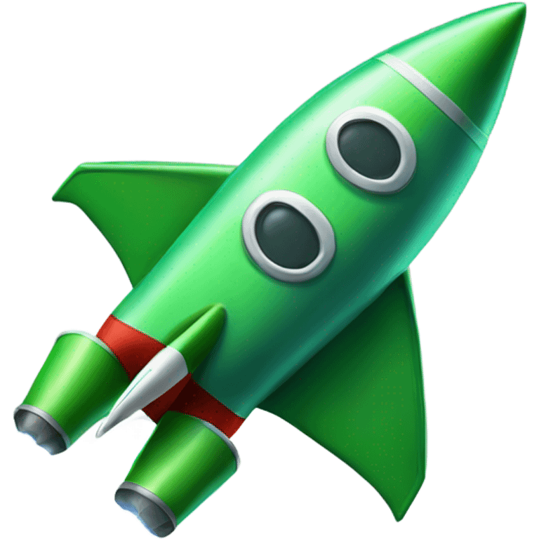 green rocket ship emoji