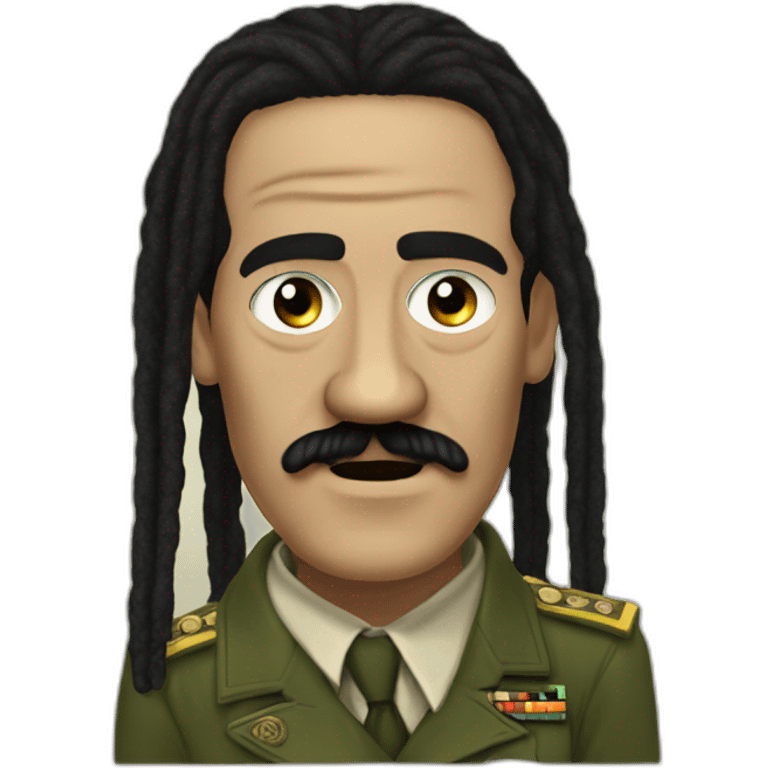 Adolf Hitler Bob Marley dreadlocks vaping emoji