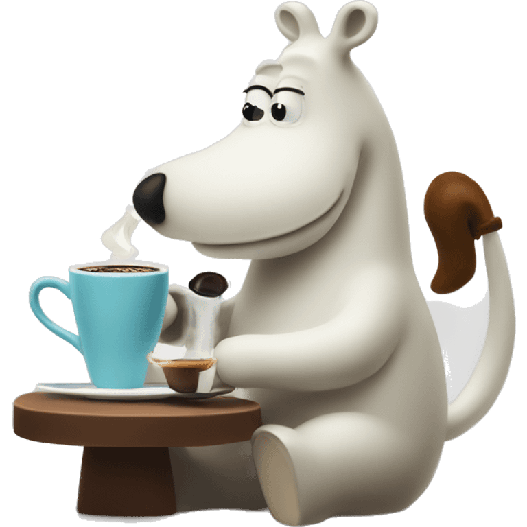 moomintroll making an espresso emoji