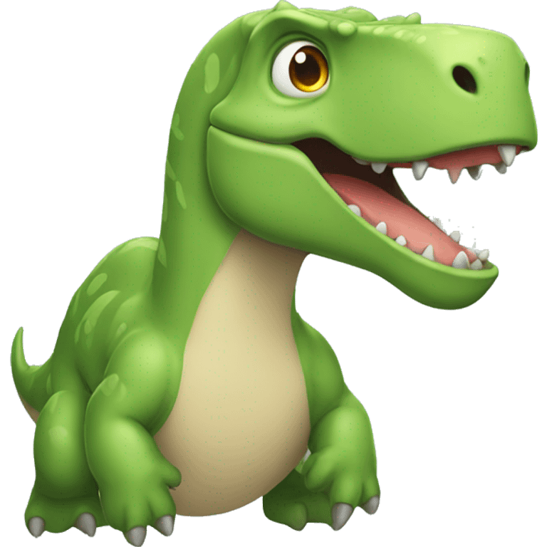 dibujo dinosaurio feliz emoji