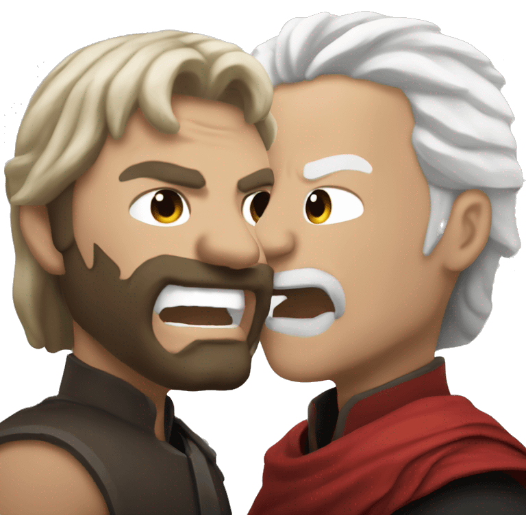 Rhegar Targaryen and Robert Barathion fight emoji