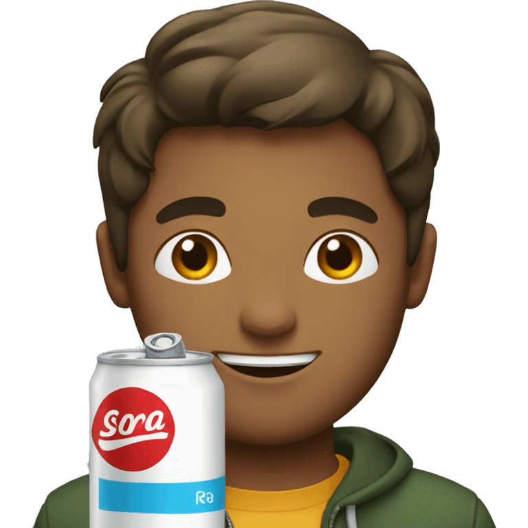 Guy with Soda Can emoji