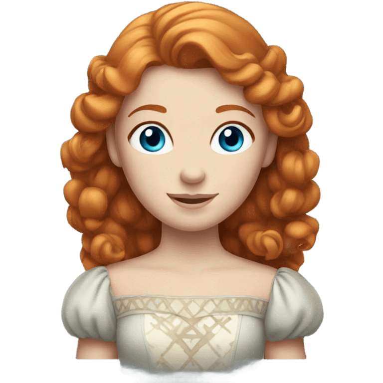 Ginger haired princess with blue eyes  emoji