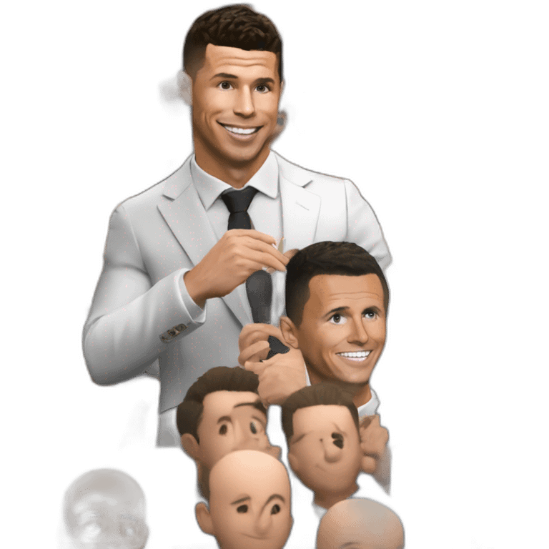 Ronaldo fait un bisous à macron emoji