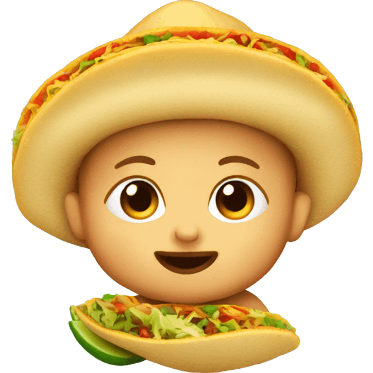 Baby with taco emoji