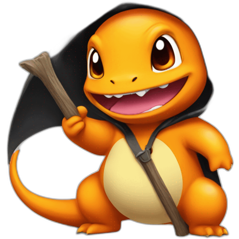 Charmander like a reaper emoji