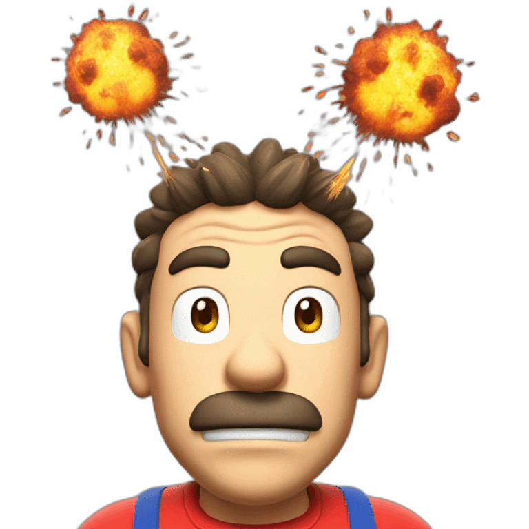 exploding head mario emoji