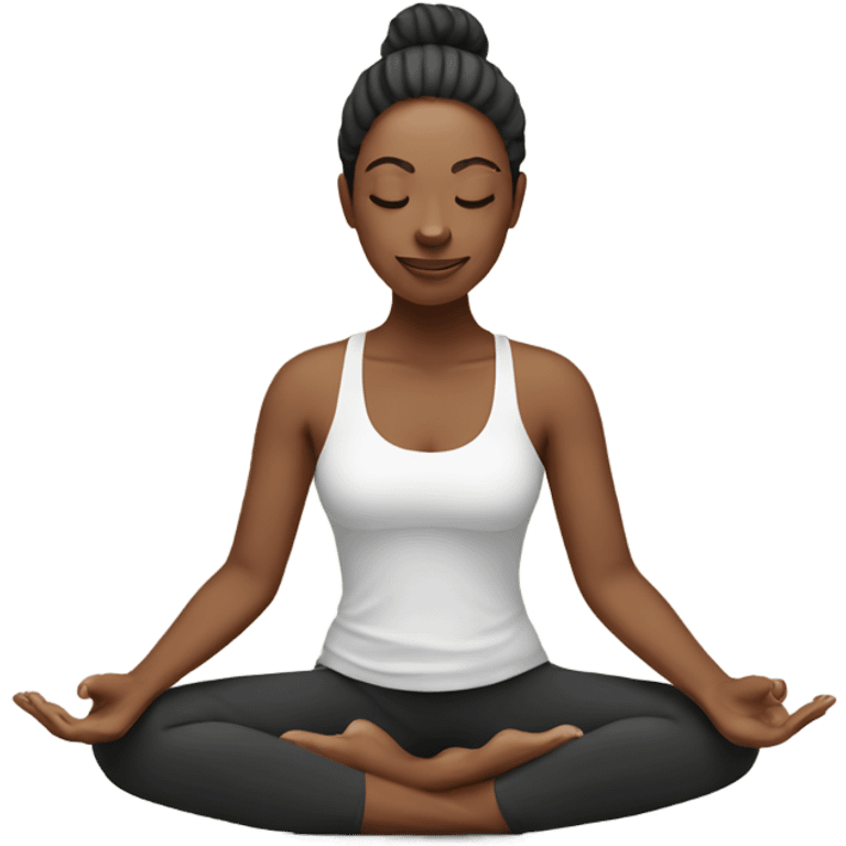 woman doing yoga emoji