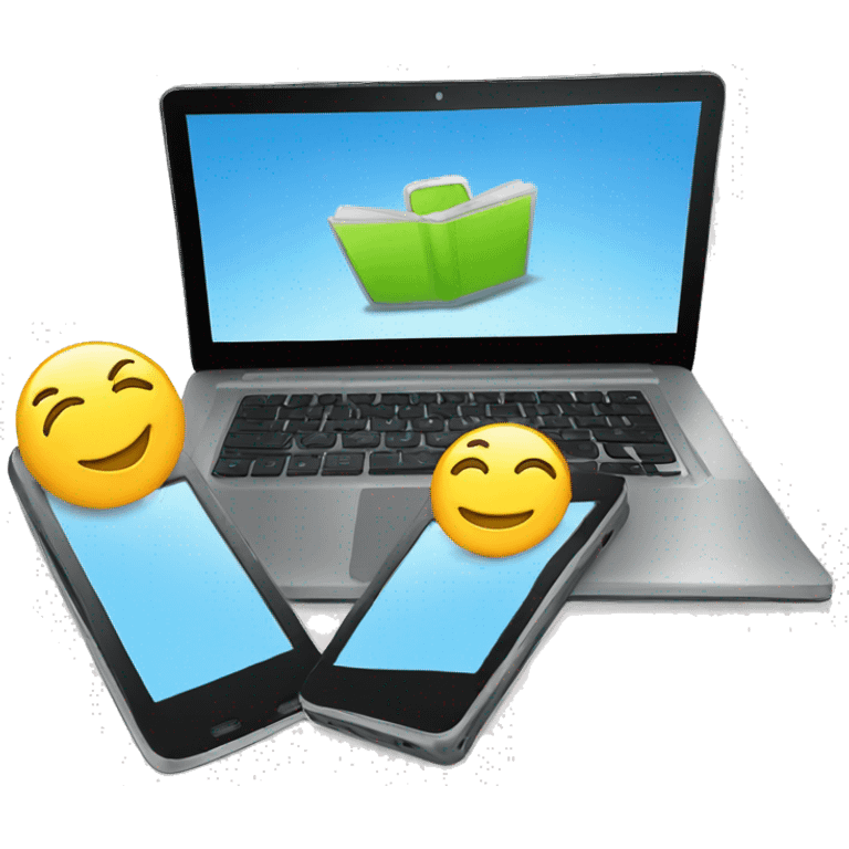 laptop and smart phone emoji