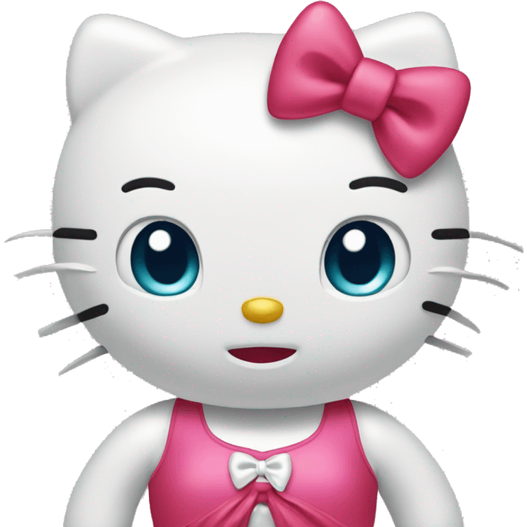 Hello kitty holding bow emoji