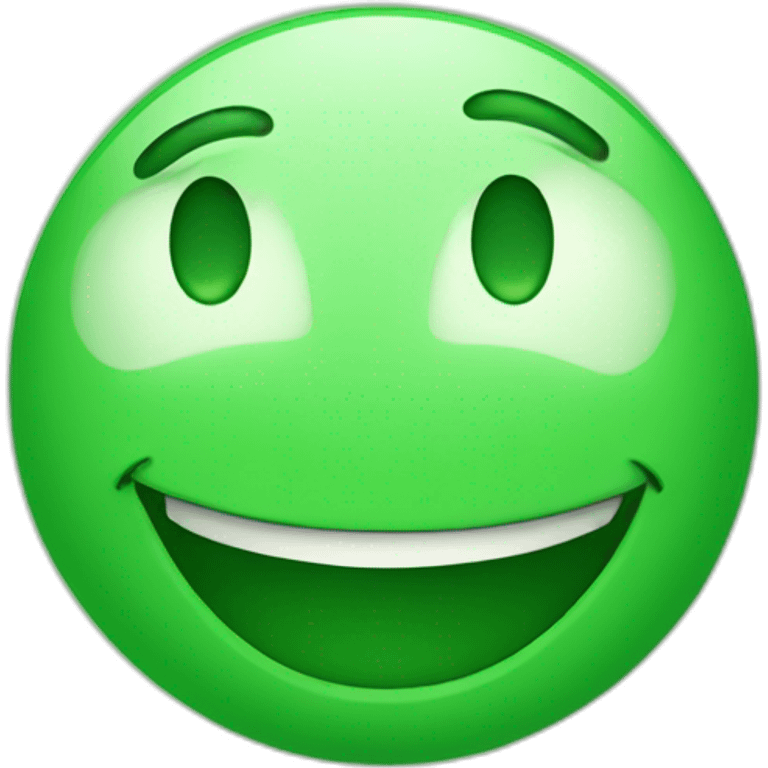 Green smiling face emoji