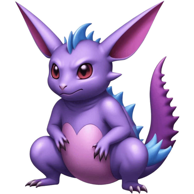 Cool Edgy Shiny Noibat-Nidorino-hybrid  full body emoji