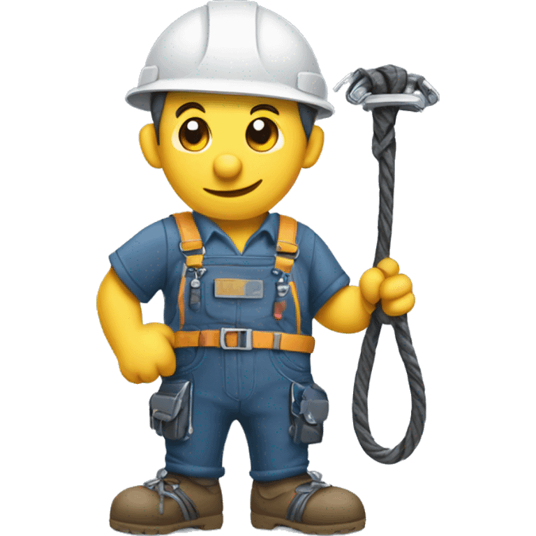 rat workman holding cable tie emoji