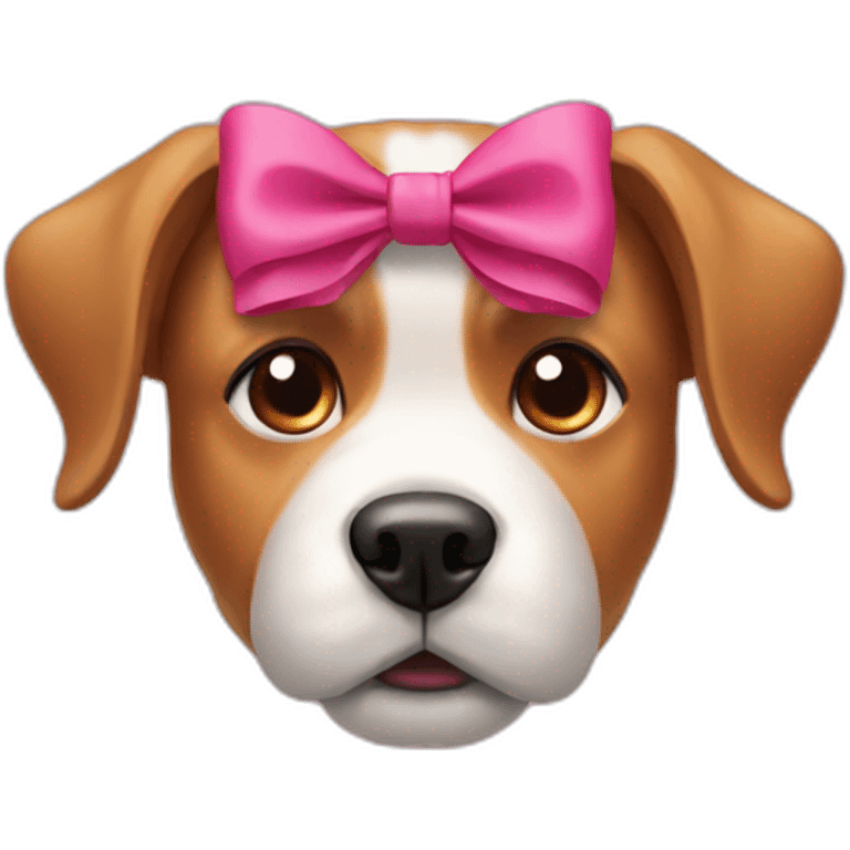 Dog with a bow emoji