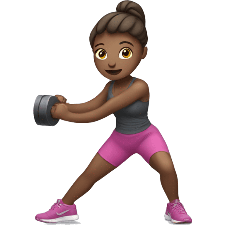 Girl working out emoji