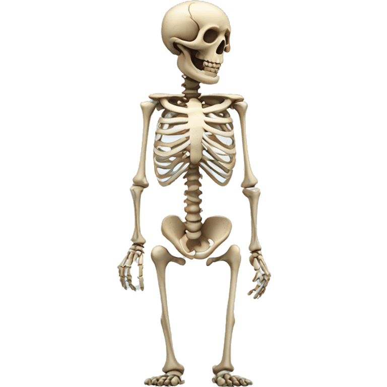 skeleton showing its back emoji