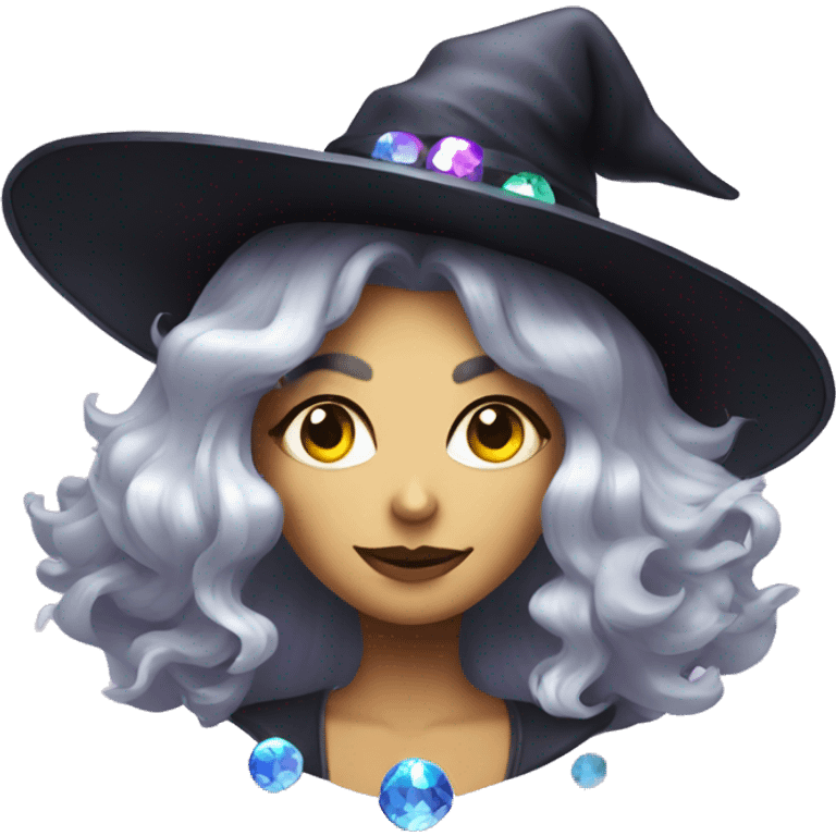 Disco ball witch emoji