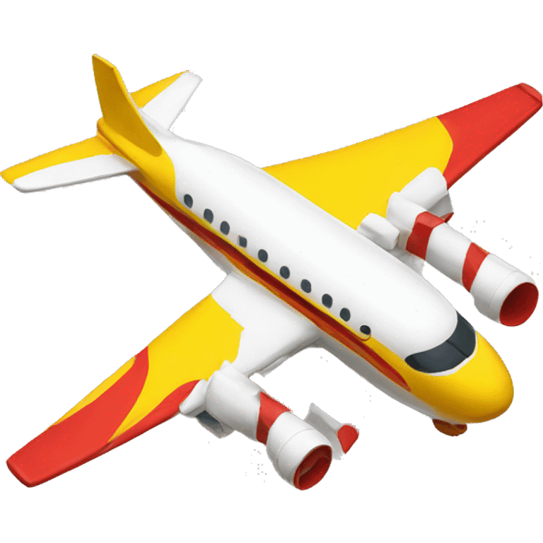 plane with a red and yellow paint  emoji