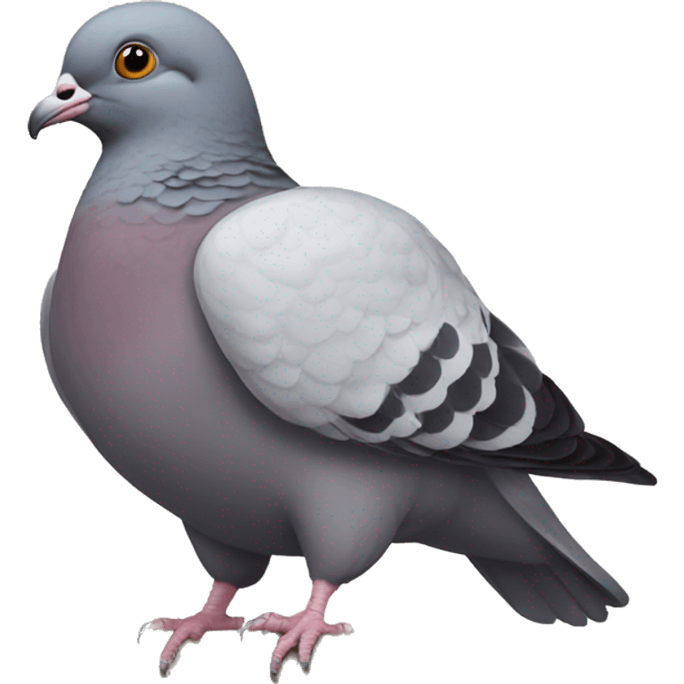 A buff pigeon emoji