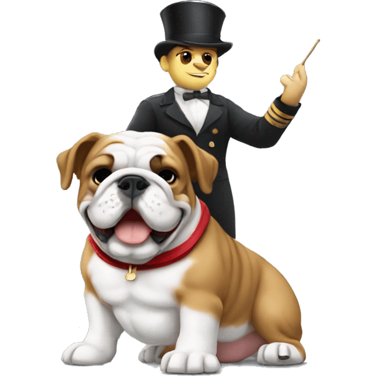 english bulldog conductor music emoji