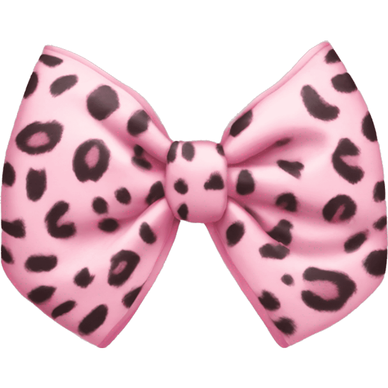 Light pink leopard print bow emoji