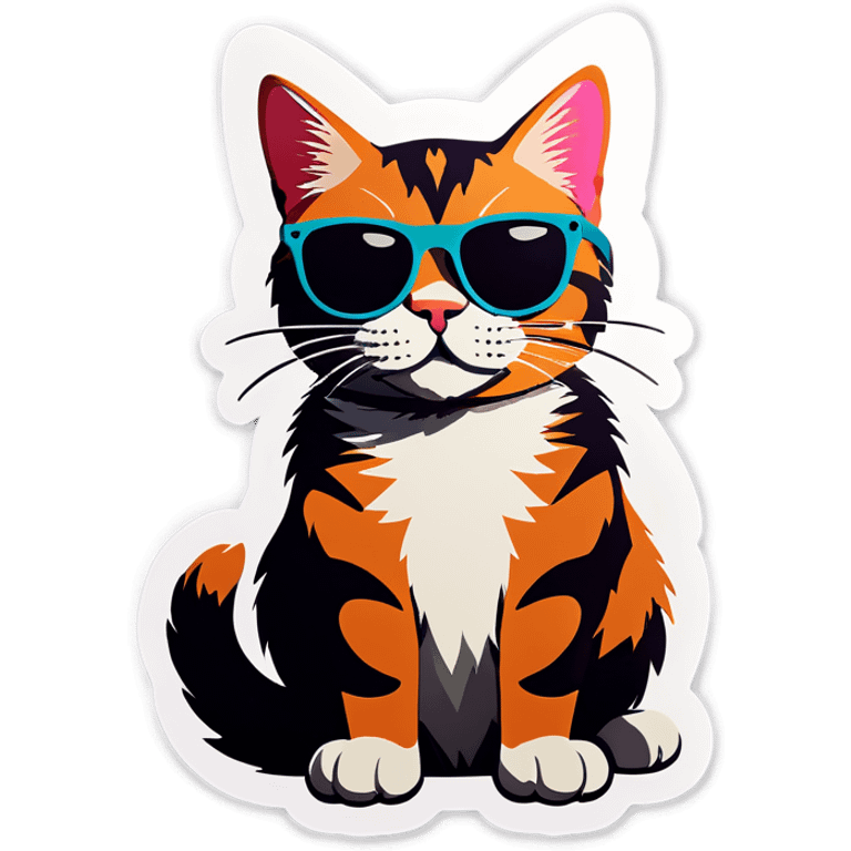 Cat with sunglasses emoji