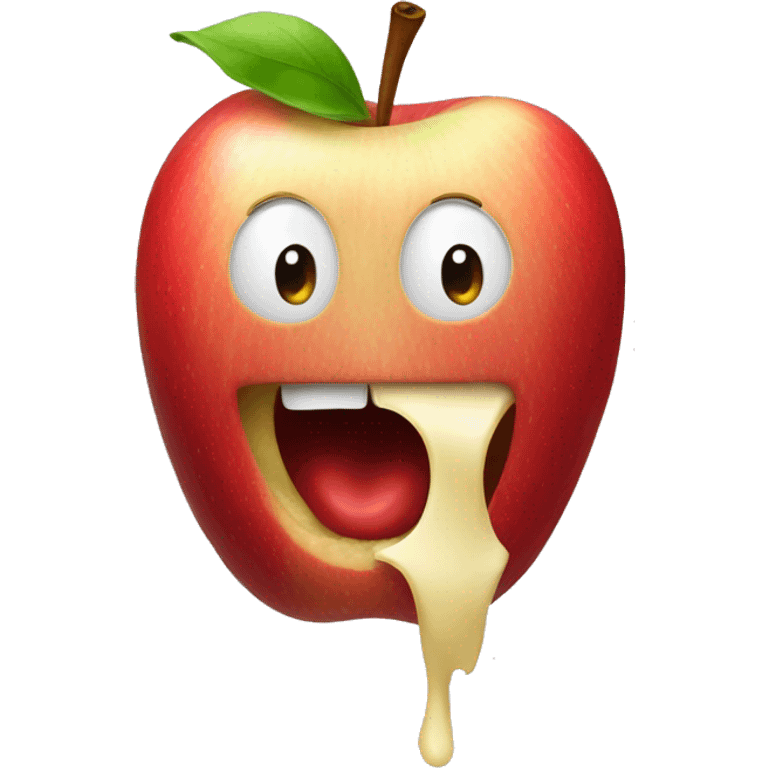 apple being eaten  by himself emoji