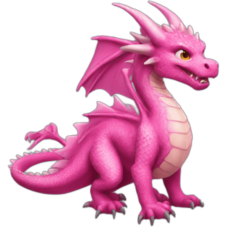 Pink dragon emoji