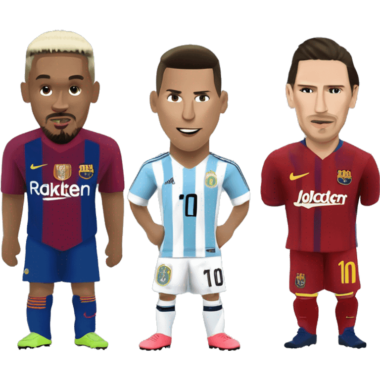 Neymar and messi and Ronaldo and Ibrahimovic  emoji