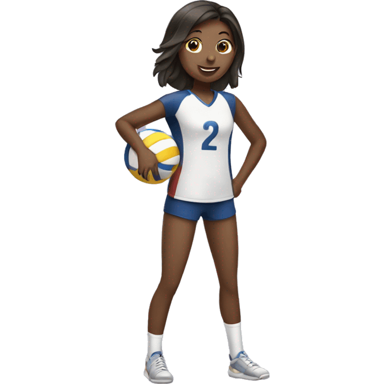 A girl playing volleyball  emoji