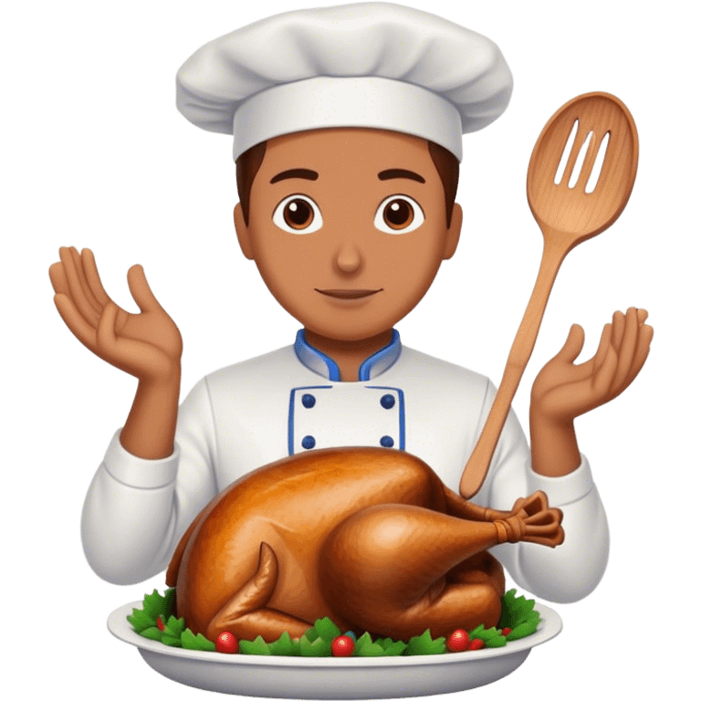 Cooking a turkey emoji