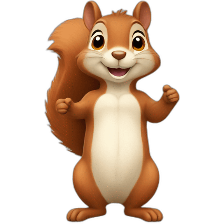 happy squirrel saying thank you emoji