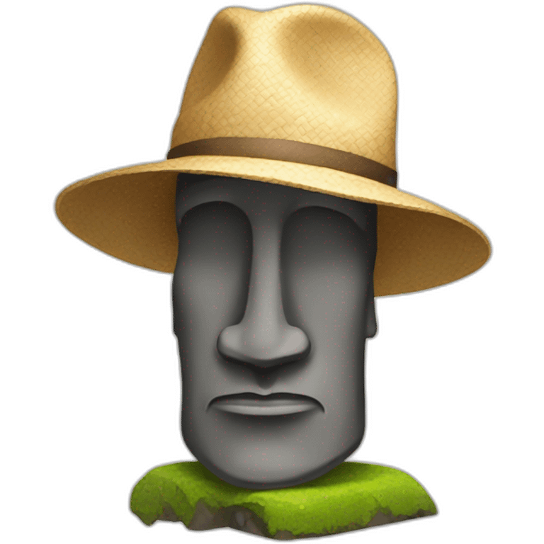 moai hat tipping emoji