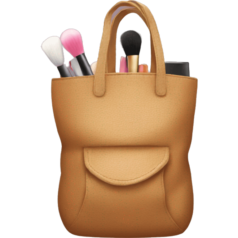 bag with a makeup emoji