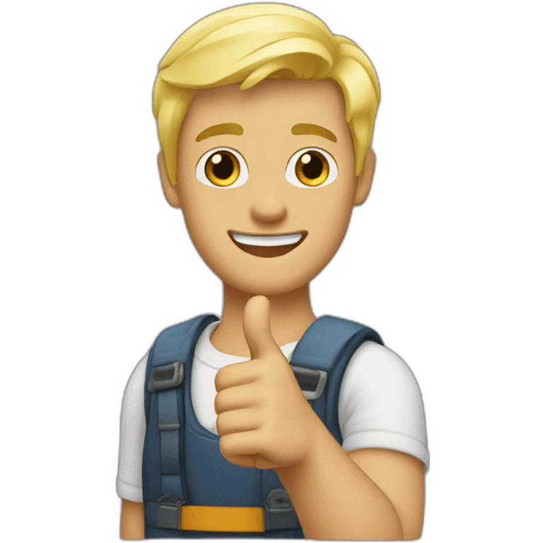 Henry-english-designer-blond-short-hair-thumbs-up emoji