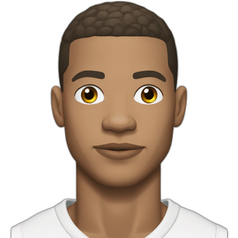 mbappé entrain de regarder la télé  emoji